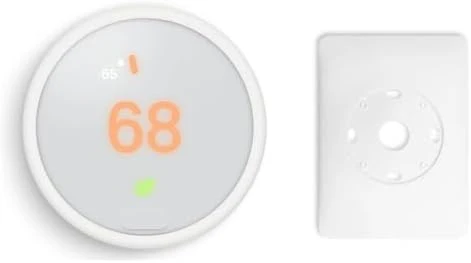 Smart Learning Thermostat with Trim Kit Bundle, White — Smart Thermostat, Google