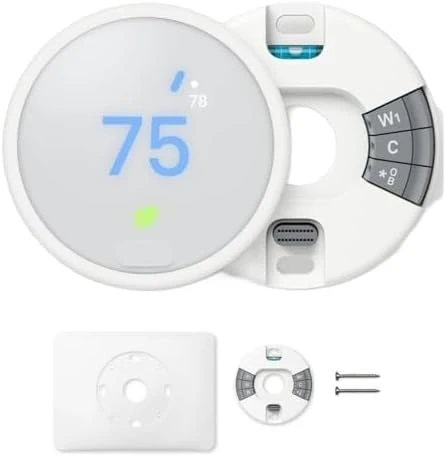 Smart Learning Thermostat with Trim Kit Bundle, White — Smart Thermostat, Google