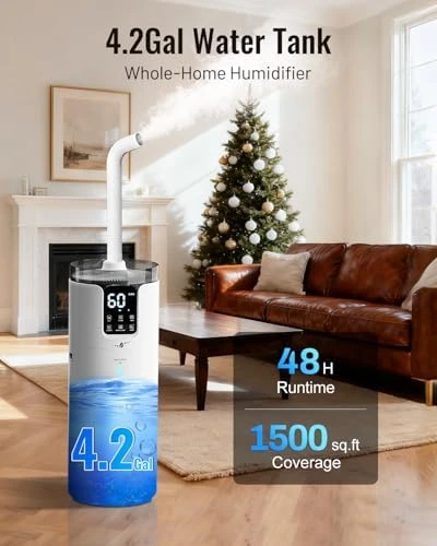 Whole House Humidifier with Extension Tube & Aroma Box & Night Light — Humidifier, Lacidoll