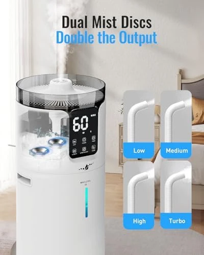 Whole House Humidifier with Extension Tube & Aroma Box & Night Light — Humidifier, Lacidoll