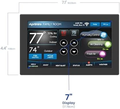 Wi-Fi Programmable Color Touchscreen Thermostat with IAQ Control — Smart Thermostat, AprilAire