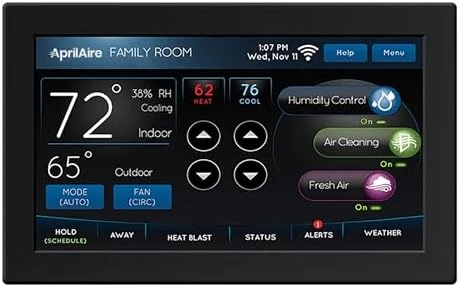 Wi-Fi Programmable Color Touchscreen Thermostat with IAQ Control — Smart Thermostat, AprilAire