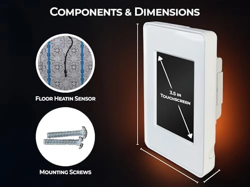 WiFi Touchscreen Programmable Radiant Floor Heating Smart Thermostat — Smart Thermostat, ARDEX