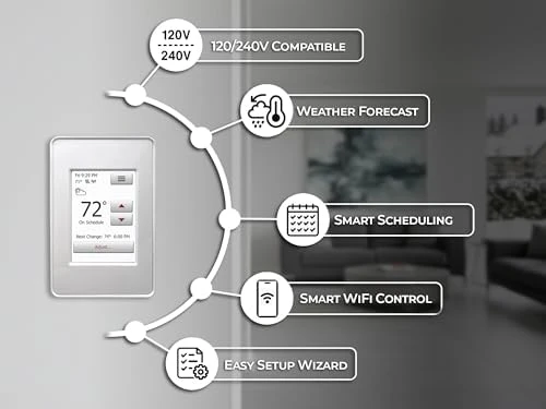 WiFi Touchscreen Programmable Radiant Floor Heating Smart Thermostat — Smart Thermostat, ARDEX