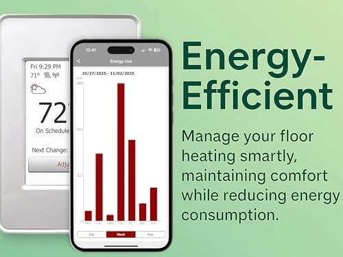 WiFi Touchscreen Programmable Radiant Floor Heating Smart Thermostat — Smart Thermostat, ARDEX