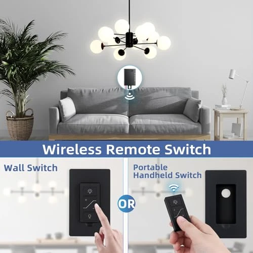 Wireless Dimmer Switch (Black) 2 Pack — Smart Switch, Sunmerit