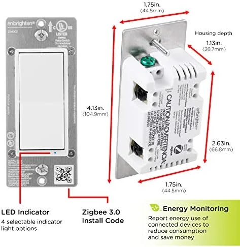 Zigbee Smart Light Switch with QuickFit & SimpleWire — Smart Switch, Enbrighten