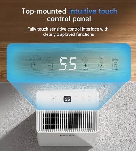 1500 Sq Ft Dehumidifier with Drain Hose & Smart Control — Dehumidifier, inetra