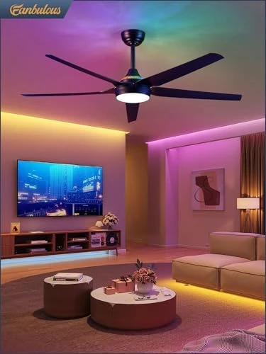 56'' Smart Ceiling Fan with RGB Lights — Smart Fan, Fanbulous