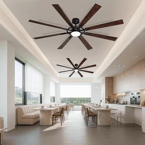 72 Inch Smart Ceiling Fan with Light and Remote — Smart Fan, Homlit