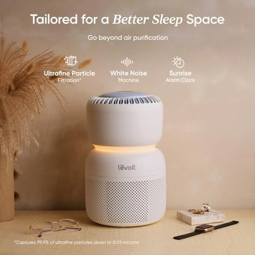 Air Purifier with HEPA Filter, White Noise and Night Light — Air Purifier, LEVOIT