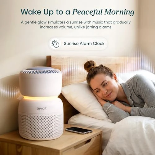 Air Purifier with HEPA Filter, White Noise and Night Light — Air Purifier, LEVOIT