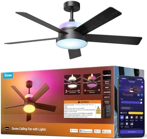 Ceiling Fan with Lights — Smart Fan, Govee
