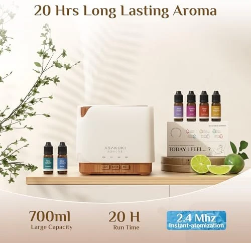 Essential Oil Diffuser with 6 Oil Set — Essential Oil Diffuser, ASAKUKI