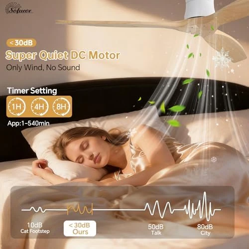 Smart Ceiling Fan with Remote — Smart Fan, Sofucor