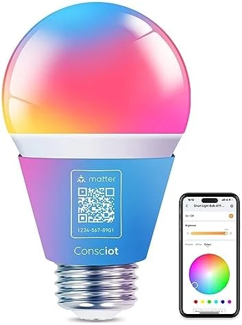 Smart Light Bulbs, WiFi Bluetooth Color Changing LED Light Bulb — Smart Light Bulb, Consciot
