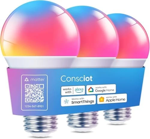 Smart Light Bulbs, WiFi Bluetooth Color Changing LED Light Bulb — Smart Light Bulb, Consciot