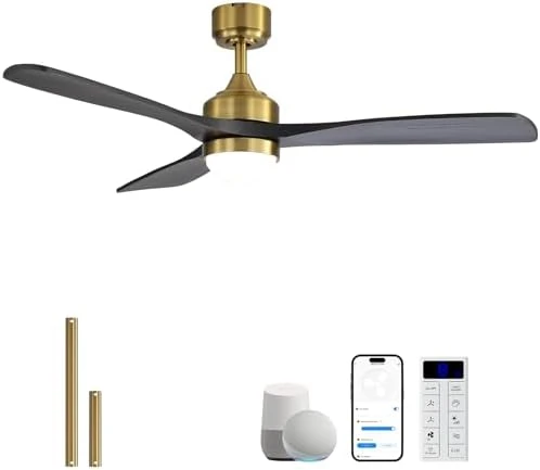 Smart Wood Ceiling Fan with Light — Smart Fan, Sofucor