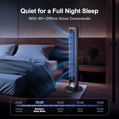 SmartVoice 29" Tower Fan — Smart Fan, Emerson