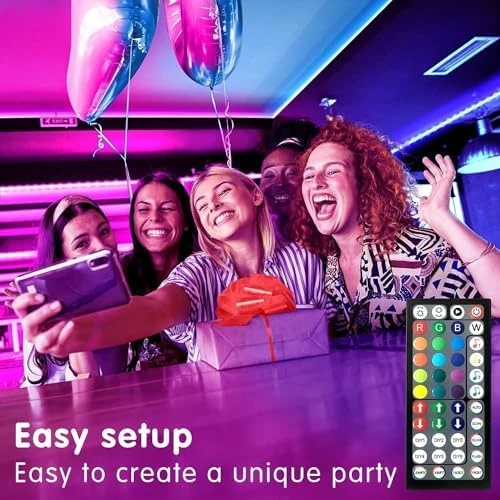 50ft Led Strip Lights, Smart Led Lights Strip Music Sync Color Changing Lights App Control and 23keys Remote, Led Lights... — LED Strip Lights, Tenmiro