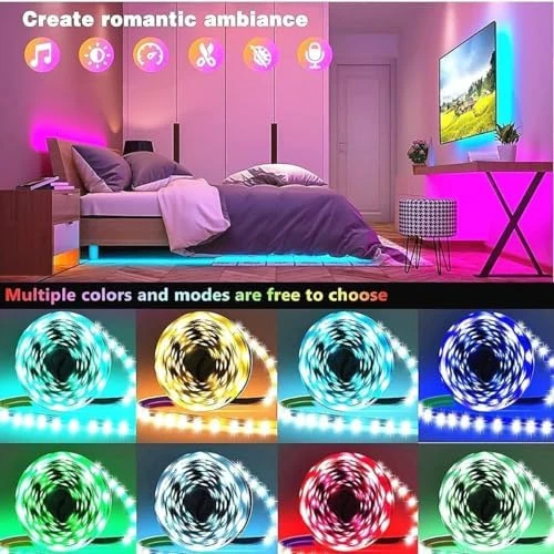 50ft Led Strip Lights, Smart Led Lights Strip Music Sync Color Changing Lights App Control and 23keys Remote, Led Lights... — LED Strip Lights, Tenmiro