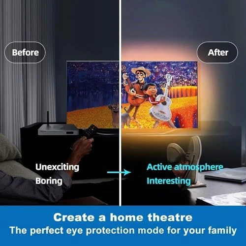 50ft Led Strip Lights, Smart Led Lights Strip Music Sync Color Changing Lights App Control and 23keys Remote, Led Lights... — LED Strip Lights, Tenmiro