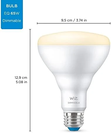 65W BR30 Soft White LED Smart Bulb - Pack of 6 — Smart Light Bulb, WiZ Connected