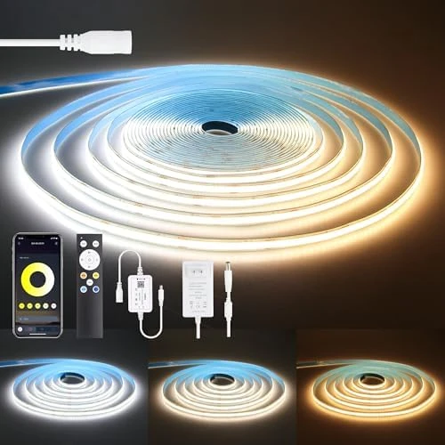 CCT COB LED Strip Light with Bluetooth App Control — LED Strip Lights, Samsion