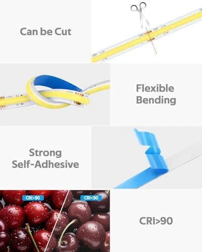 CCT COB LED Strip Light with Bluetooth App Control — LED Strip Lights, Samsion