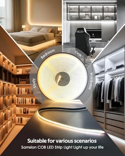 CCT COB LED Strip Light with Bluetooth App Control — LED Strip Lights, Samsion