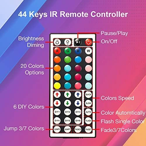 Led Strip Lights 32.8ft Kit with Remote and Power Supply Color Changing — LED Strip Lights, DAYBETTER
