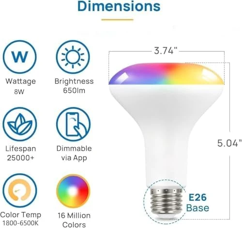 Matter BR30 Smart Light Bulbs — Smart Light Bulb, OREiN