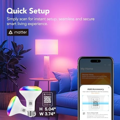 Matter BR30 Smart Light Bulbs — Smart Light Bulb, OREiN