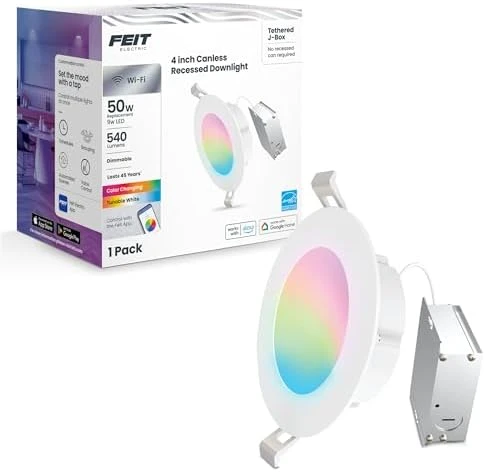 Smart Recessed Light — Smart Light Bulb, Feit Electric