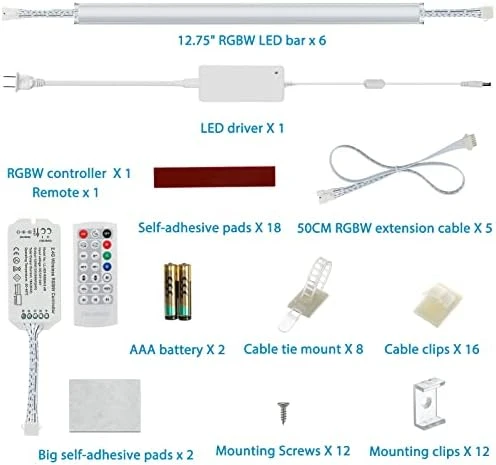 Under Cabinet LED Light Kit with Remote — LED Strip Lights, Litever