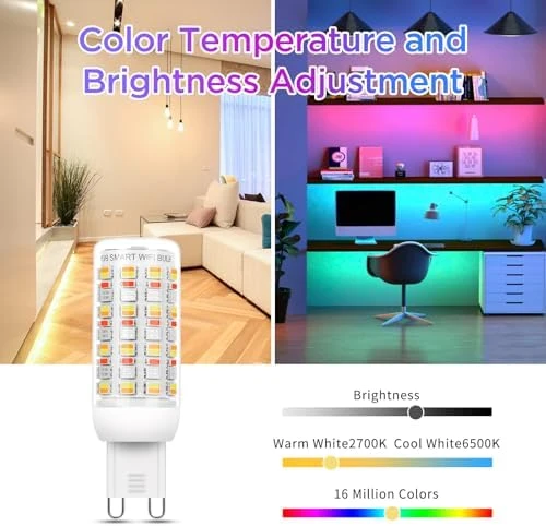 Wi-Fi RGBCW Smart G9 LED Bulbs — Smart Light Bulb, I-SHUNFA