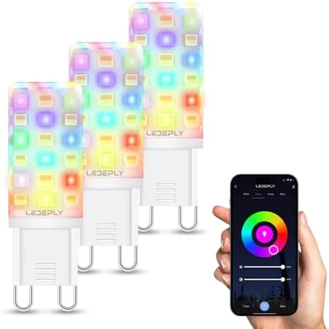 WiFi G9 Smart Bulb, RGBCW, 3-Pack — Smart Light Bulb, LEDEPLY