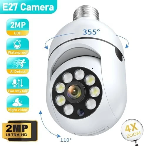 Wireless Light Bulb Security Camera 4-Pack — Security Camera, EVERSECU
