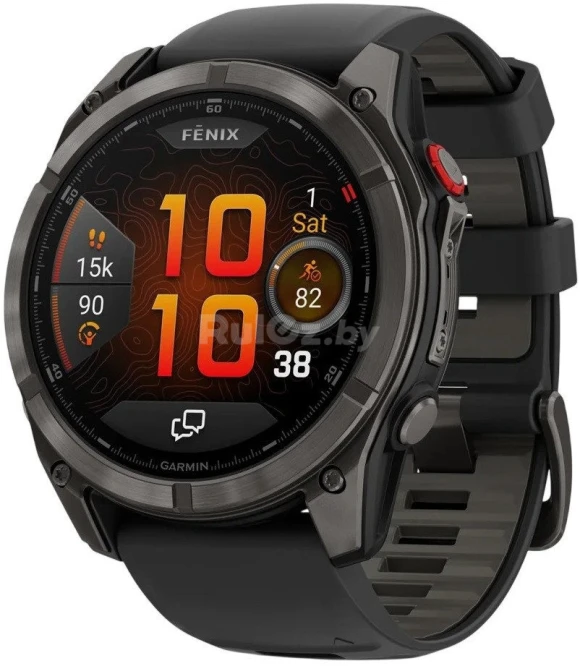 51mm GPS Smartwatch - Gray/Black Silicone — GPS Watches, Garmin