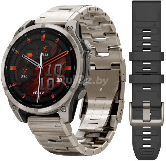 Sapphire Titanium Smartwatch (Light Gray) — Smart Watch, Garmin