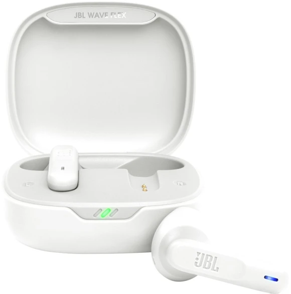 Wave Flex White — Wireless Earbuds, JBL