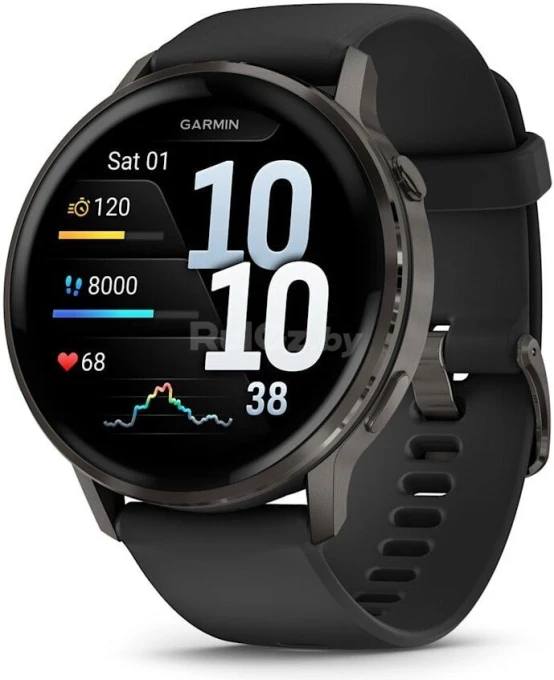 45mm Black Smart Watch — Fitness Tracker, Garmin