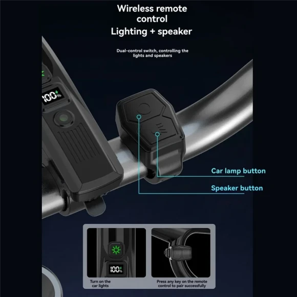 Bicycle Front Light With Horn — Smart Bike Light