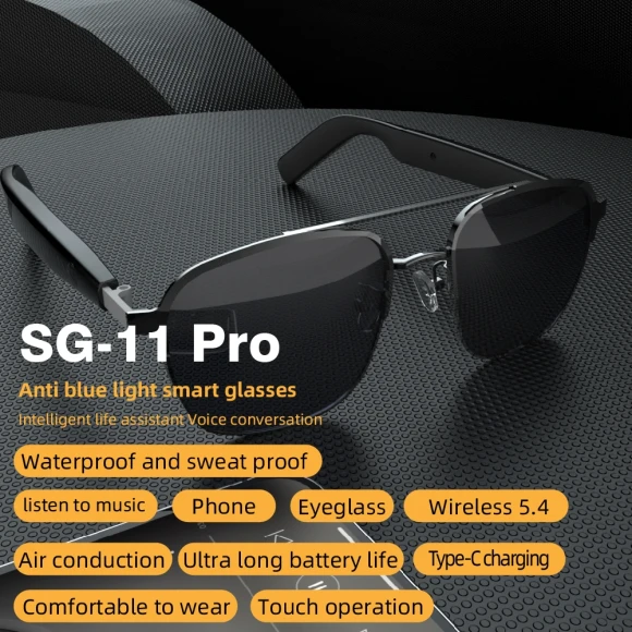 TWS Smart Sunglasses with Wireless Audio — Wireless Earbuds
