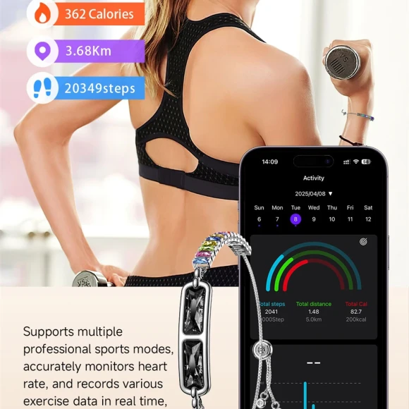 Smart Bracelet with Bluetooth and Health Monitoring — Fitness Tracker