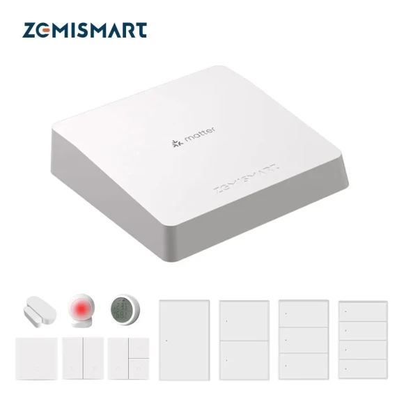 Smart Control Hub with Temperature, Humidity, Motion, and Door Sensors — Smart Home Hub, Zemismart