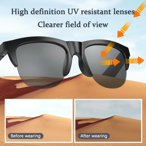 F06 Smart Bluetooth Glasses with Wireless Earphones and AI Translation — Smart Glasses, UTHAI