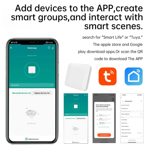 Multi-Mode ZigBee Bluetooth Gateway Hub — Smart Home Hub, Tuya