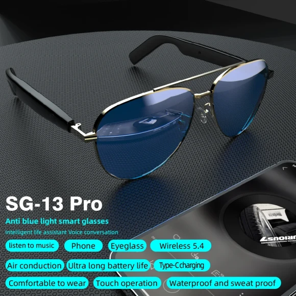 Smart Sunglasses with Bluetooth Audio — Wireless Earbuds