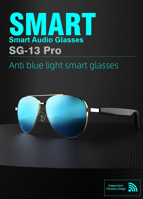 Smart Sunglasses with Bluetooth Audio — Wireless Earbuds